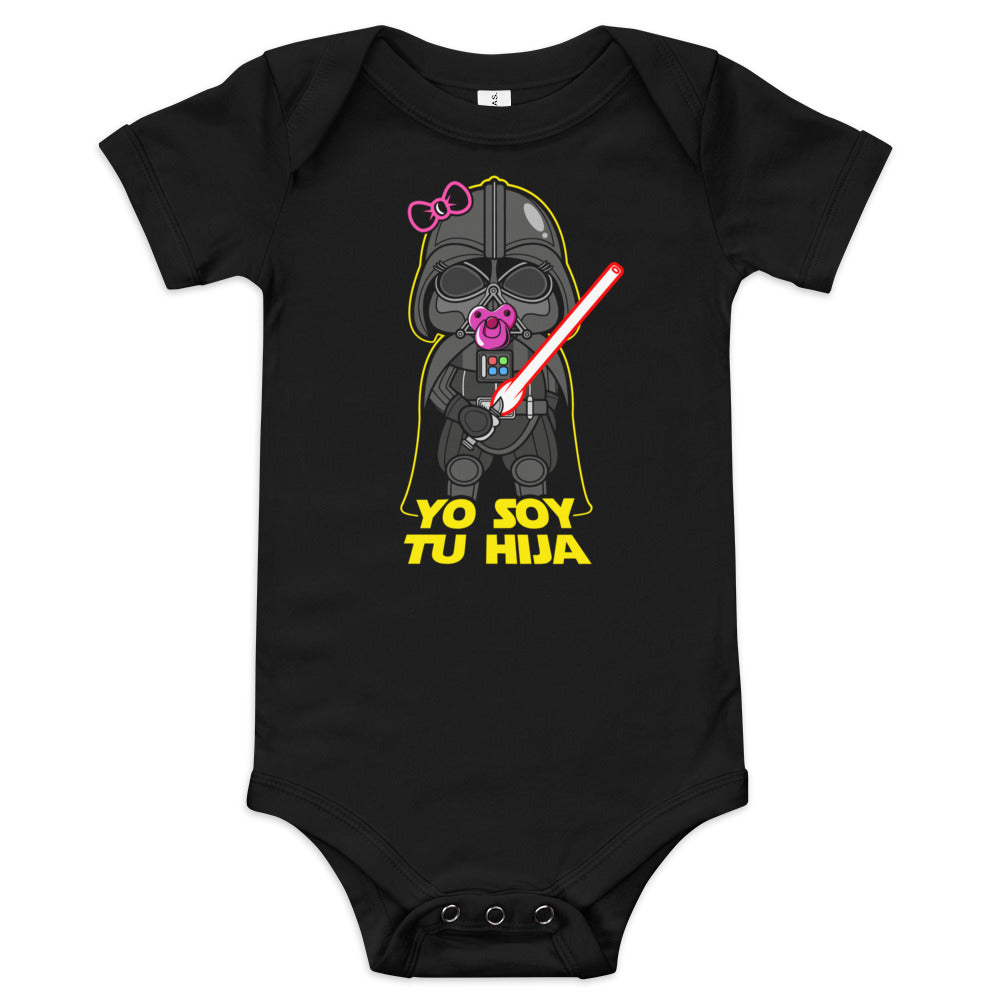 Body Yo Soy Tu Hija con Darth Vader de Star Wars. Color negro.