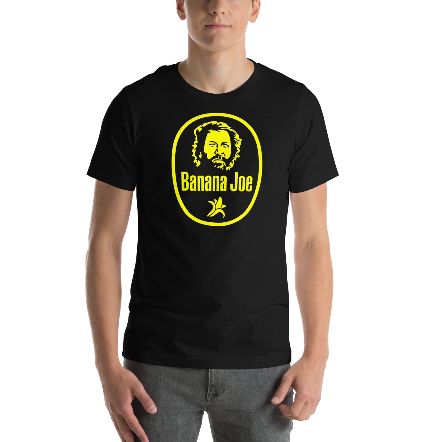 hombre con camiseta banana joe bud spencer en color negro