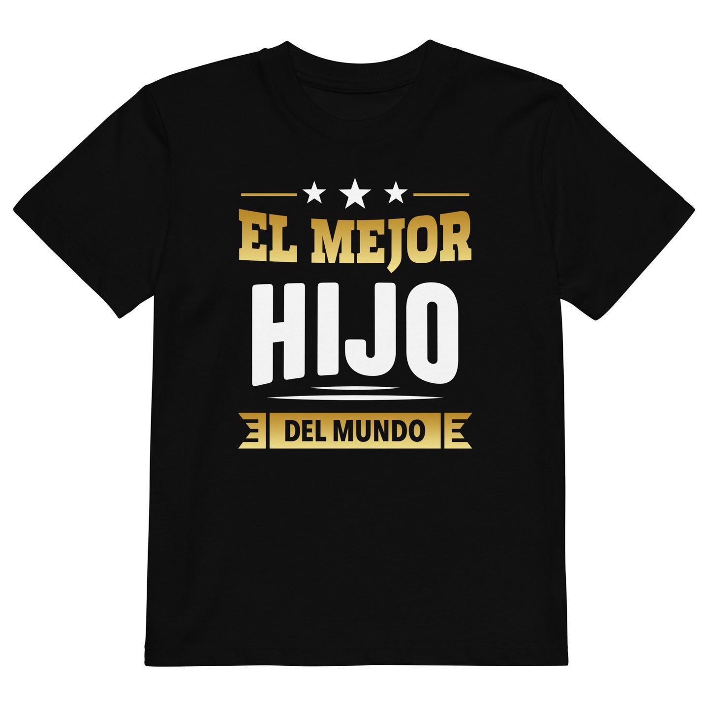 camiseta el mejor hijo del mundo infantil en color negro