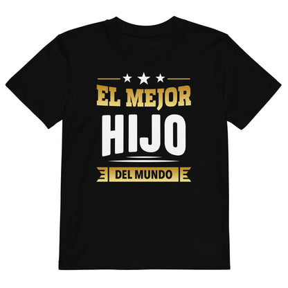 camiseta el mejor hijo del mundo infantil en color negro