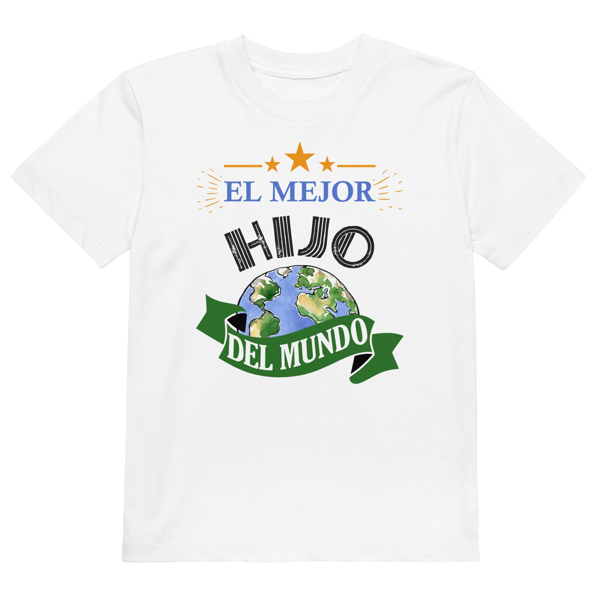 camiseta el mejor hijo del mundo infantil en color blanco