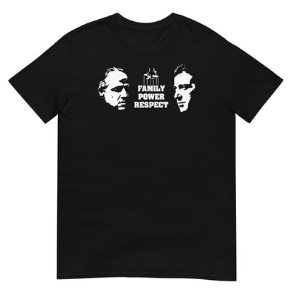 camiseta el padrino familia poder respeto the godfather en color negro