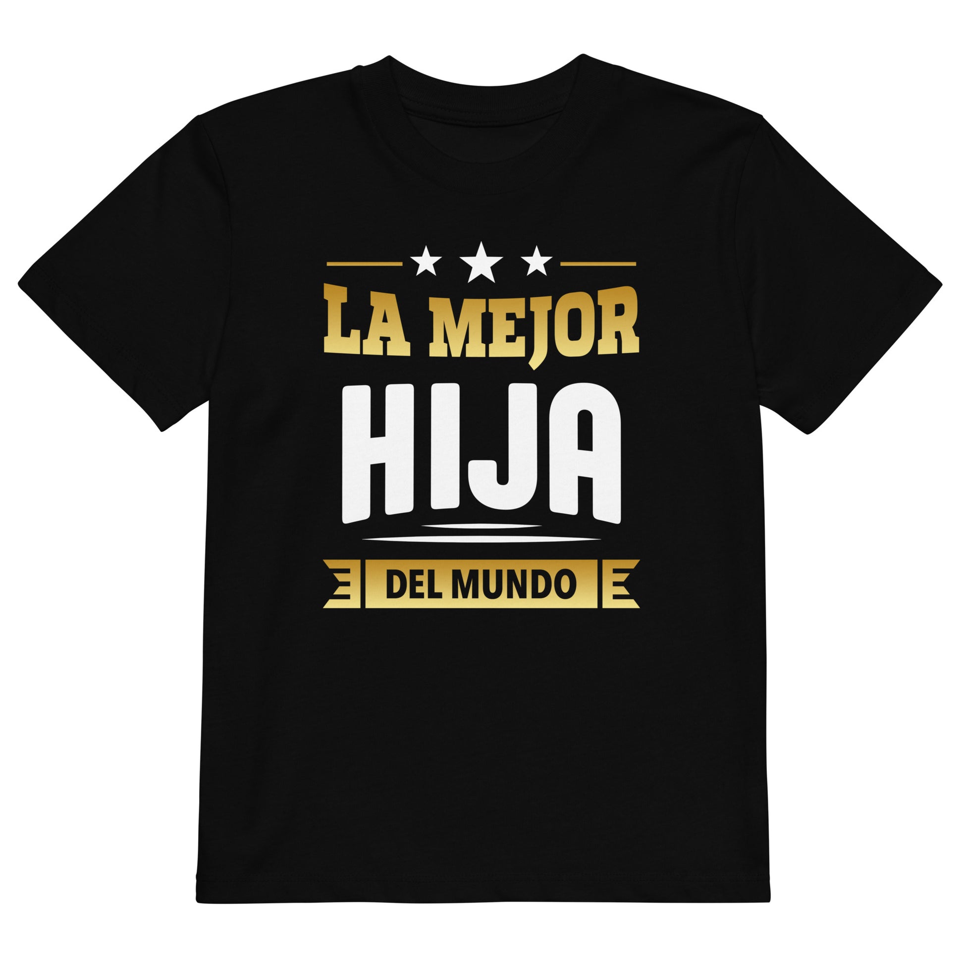 camiseta la mejor hija del mundo infantil en color negro