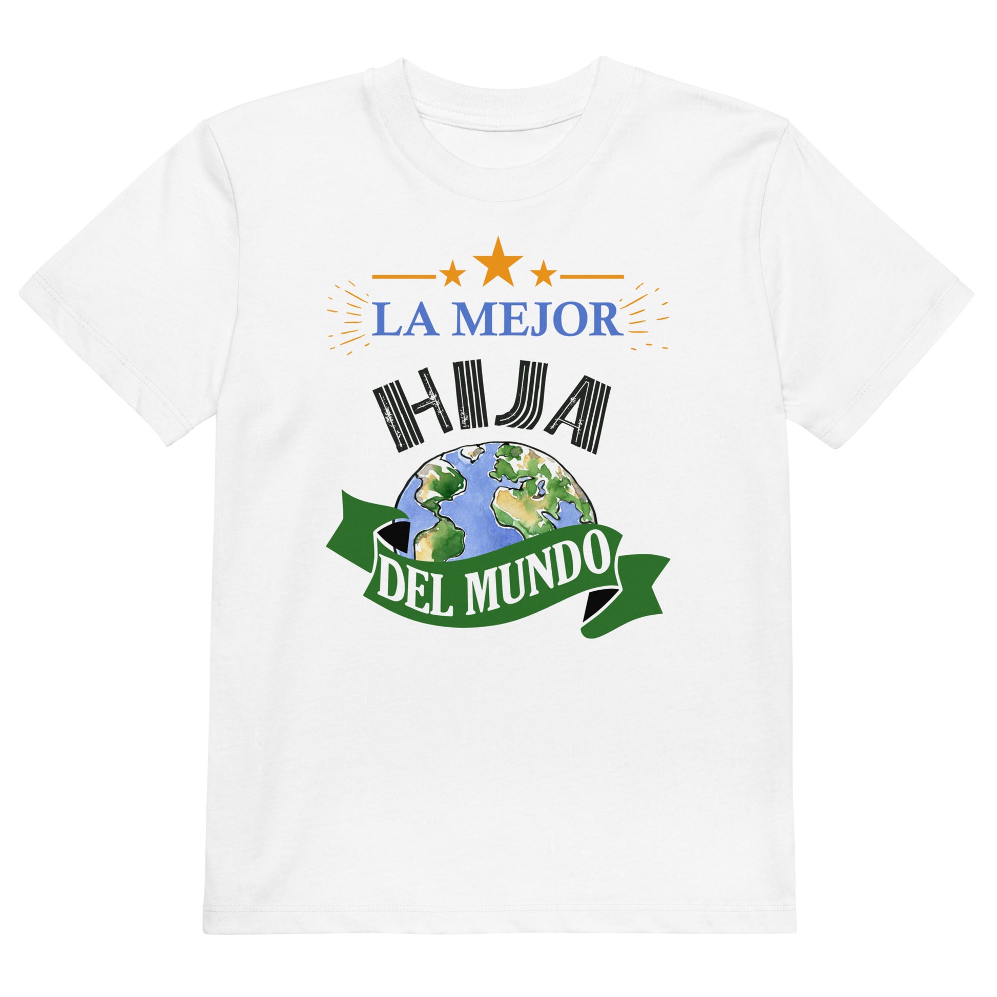 camiseta la mejor hija del mundo infantil en color blanco