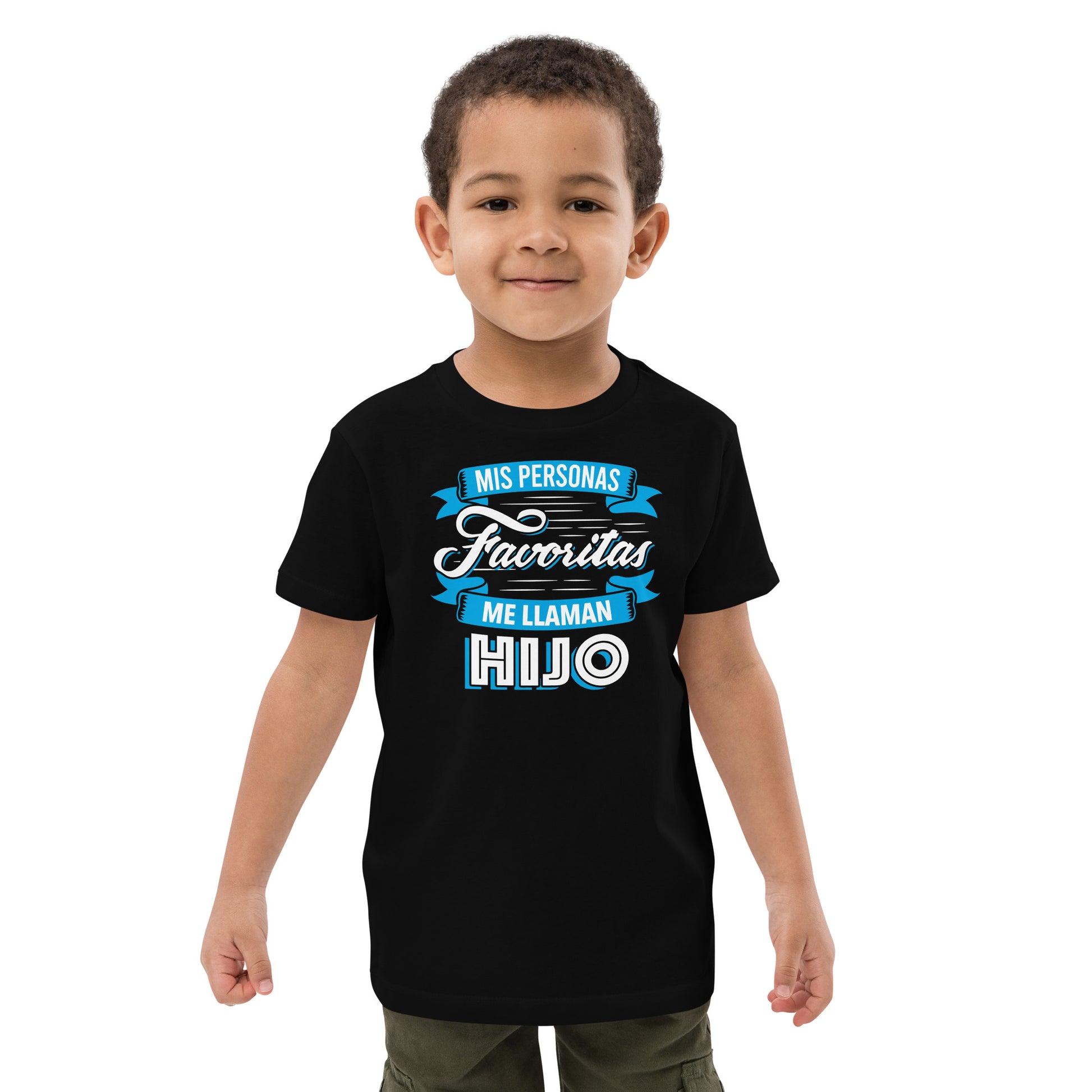 niño con camiseta mis personas favoritas-me llaman hijo infantil en color negro