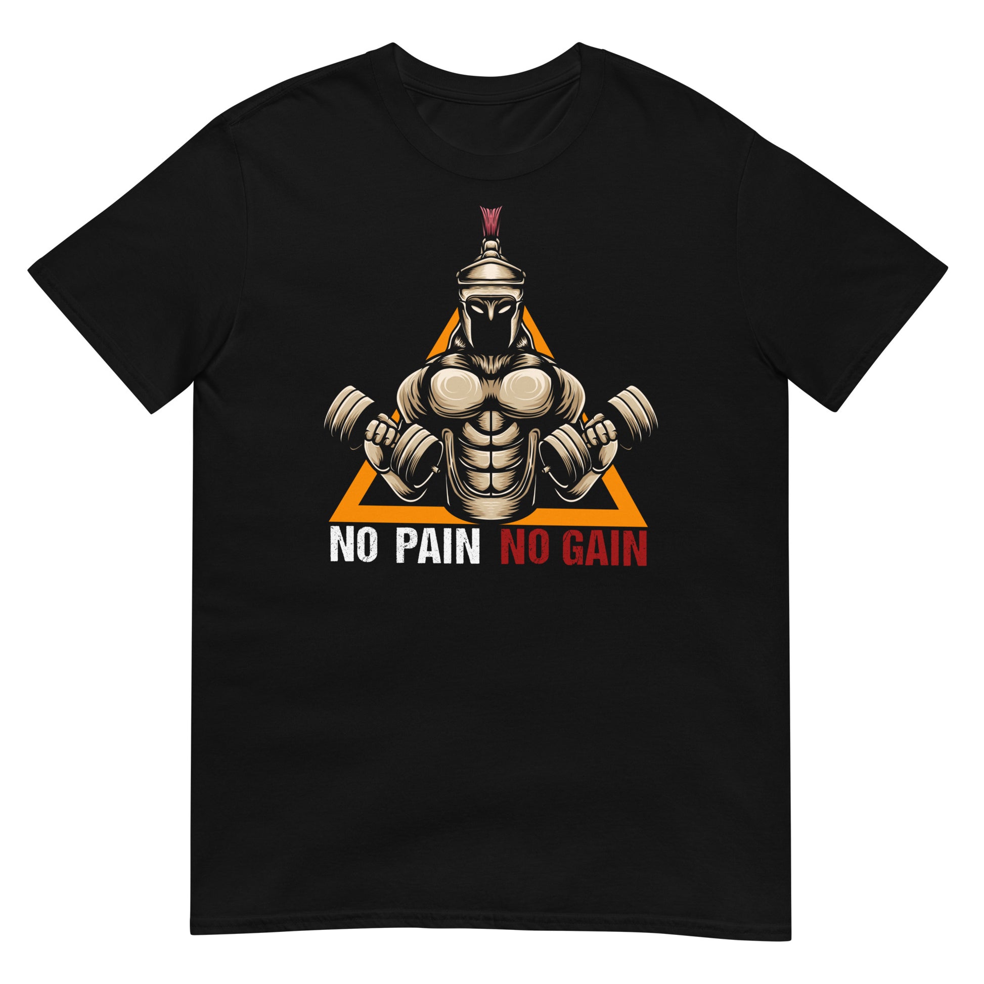 camiseta no pain no gain espartano gym gimnasio fitness en color negro