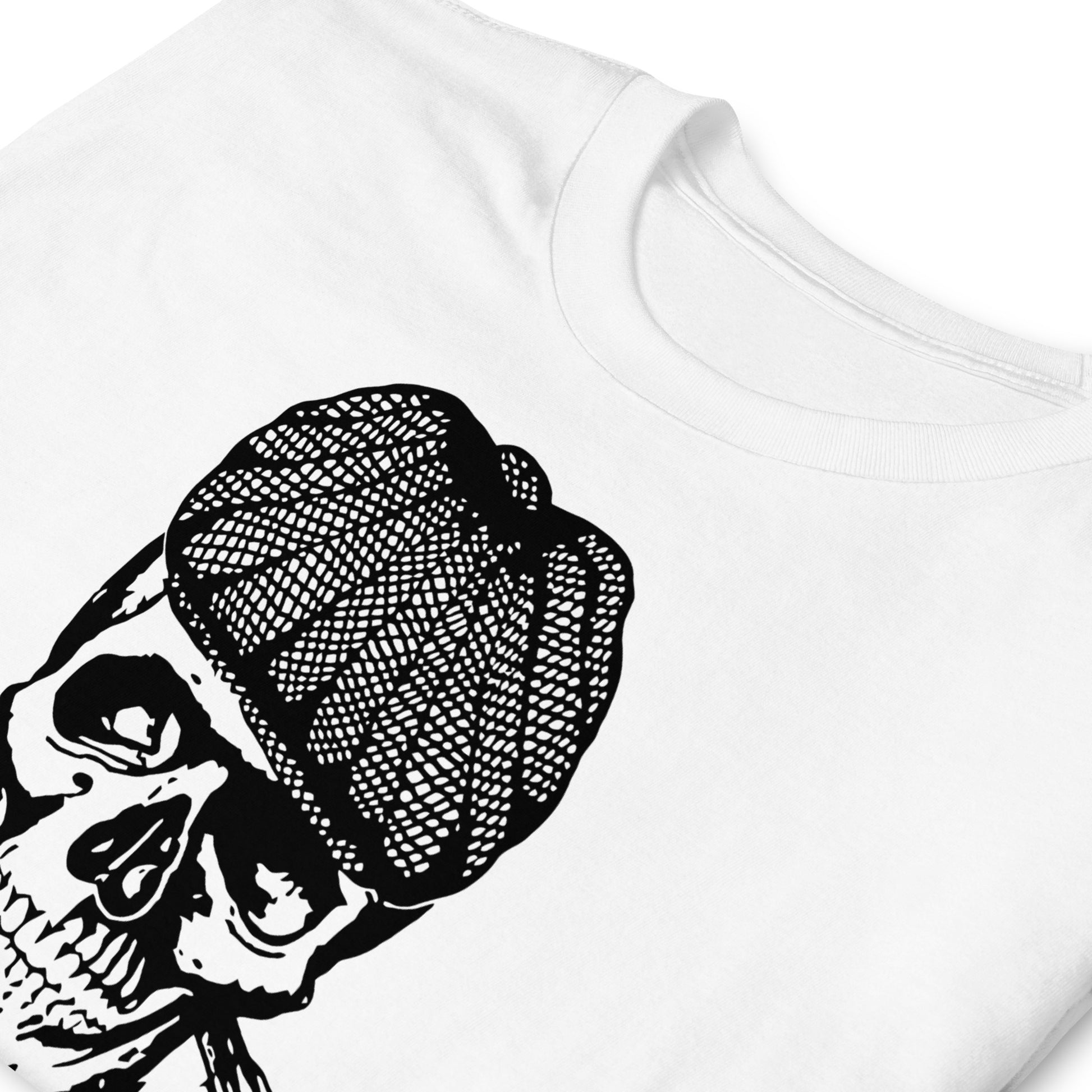 detalle de camiseta peaky blinders shelby skull tommy en color blanco