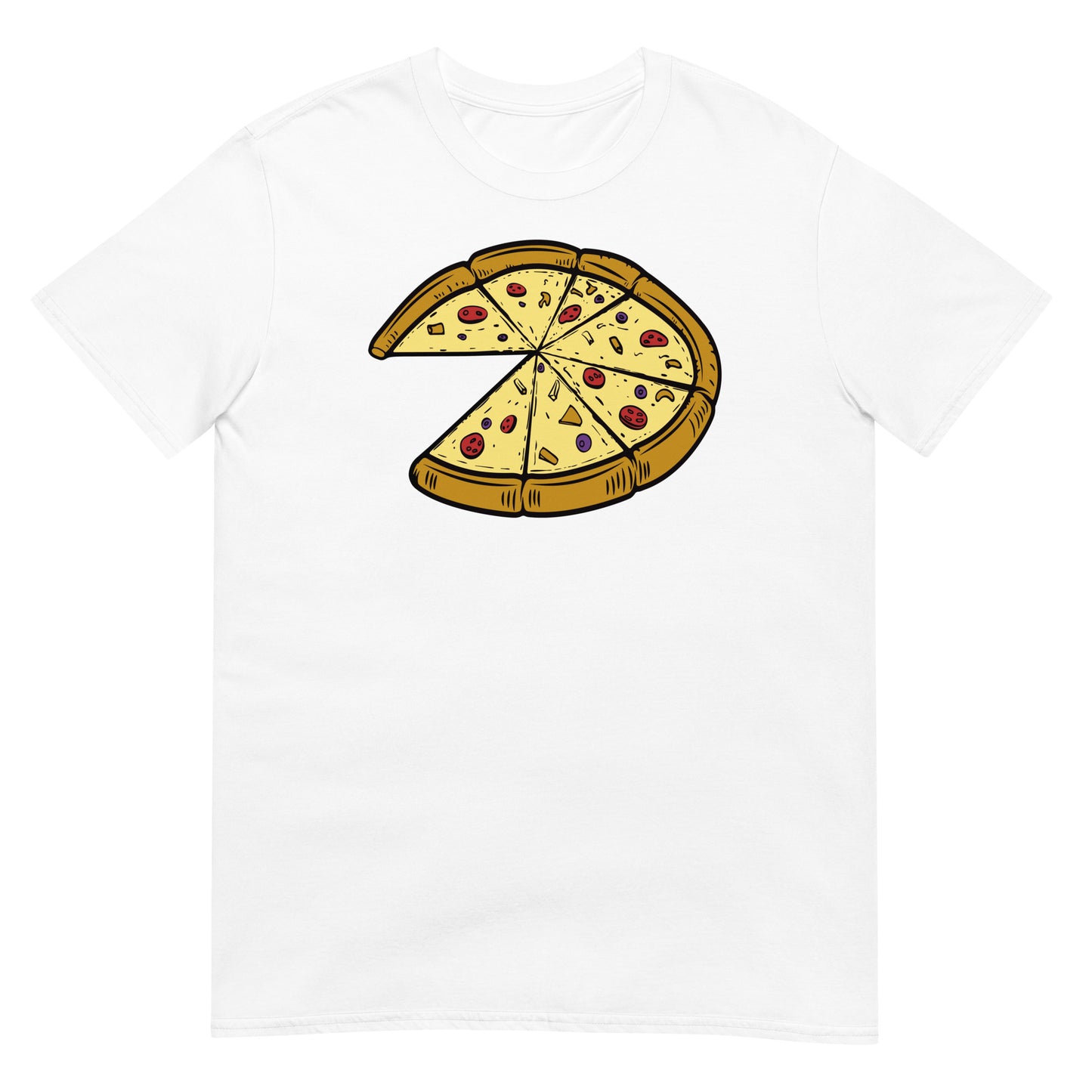 camiseta pizza regalo dia del padre madre en color blanco