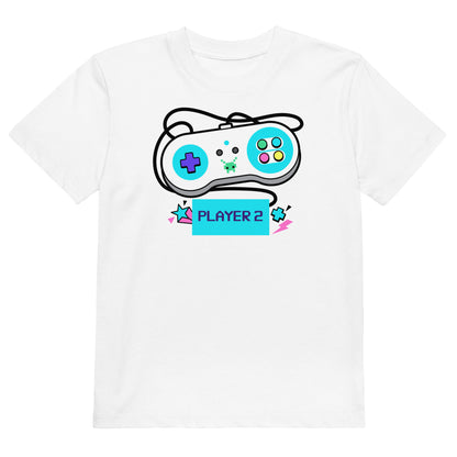 camiseta player 2 infantil en color blanco