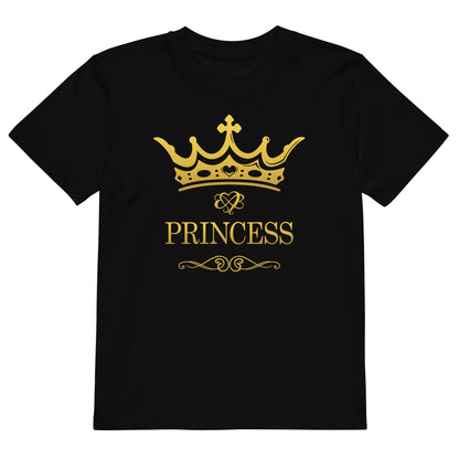 camiseta princesa infantil en color negro