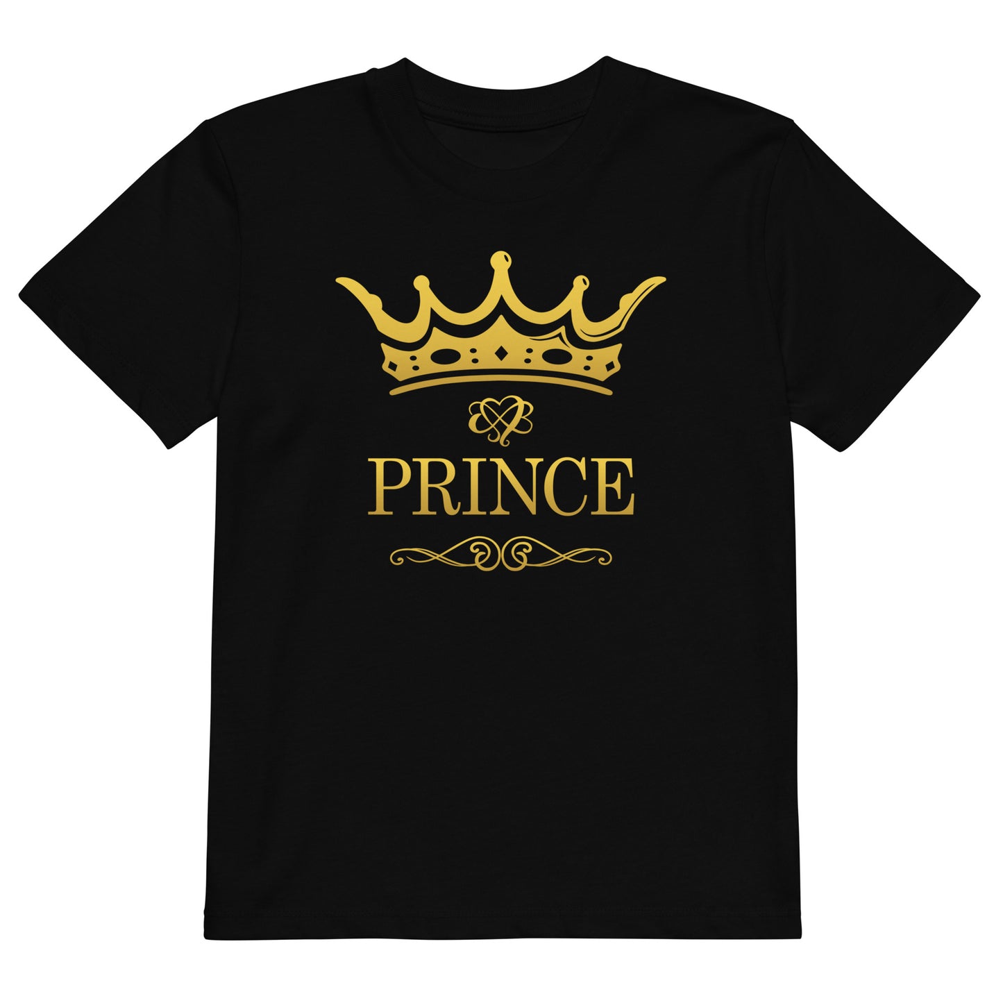 camiseta principe infantil en color negro