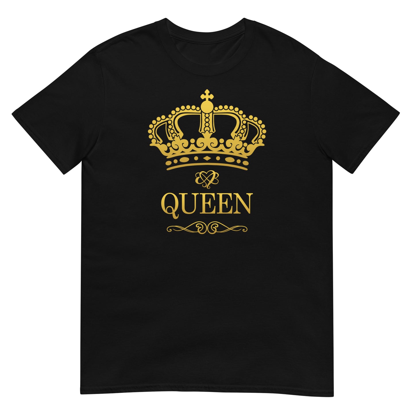 camiseta queen reina corona regalo dia de la madre en color negro