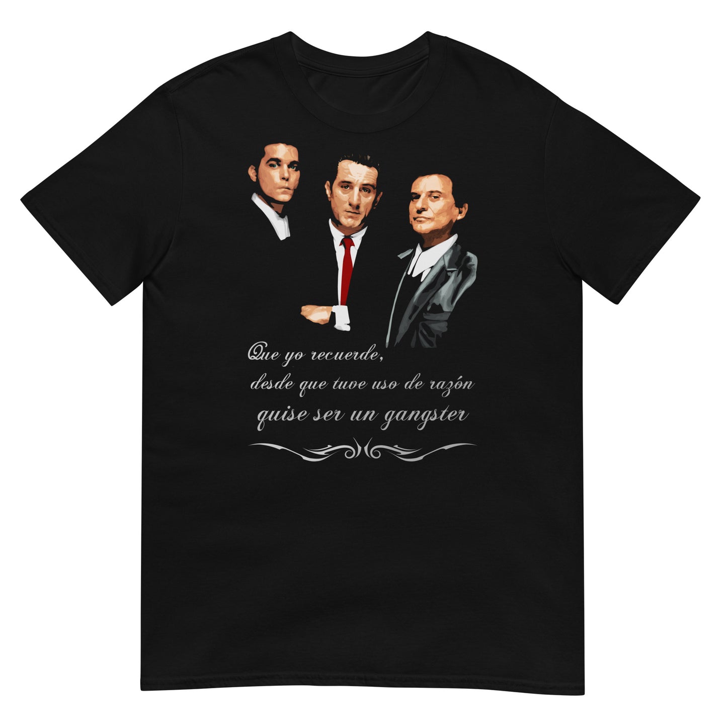 camiseta quise ser un gangster goodfellas uno de los nuestros en color negro