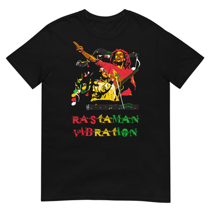 
camiseta rastaman vibration bob marley en color negro