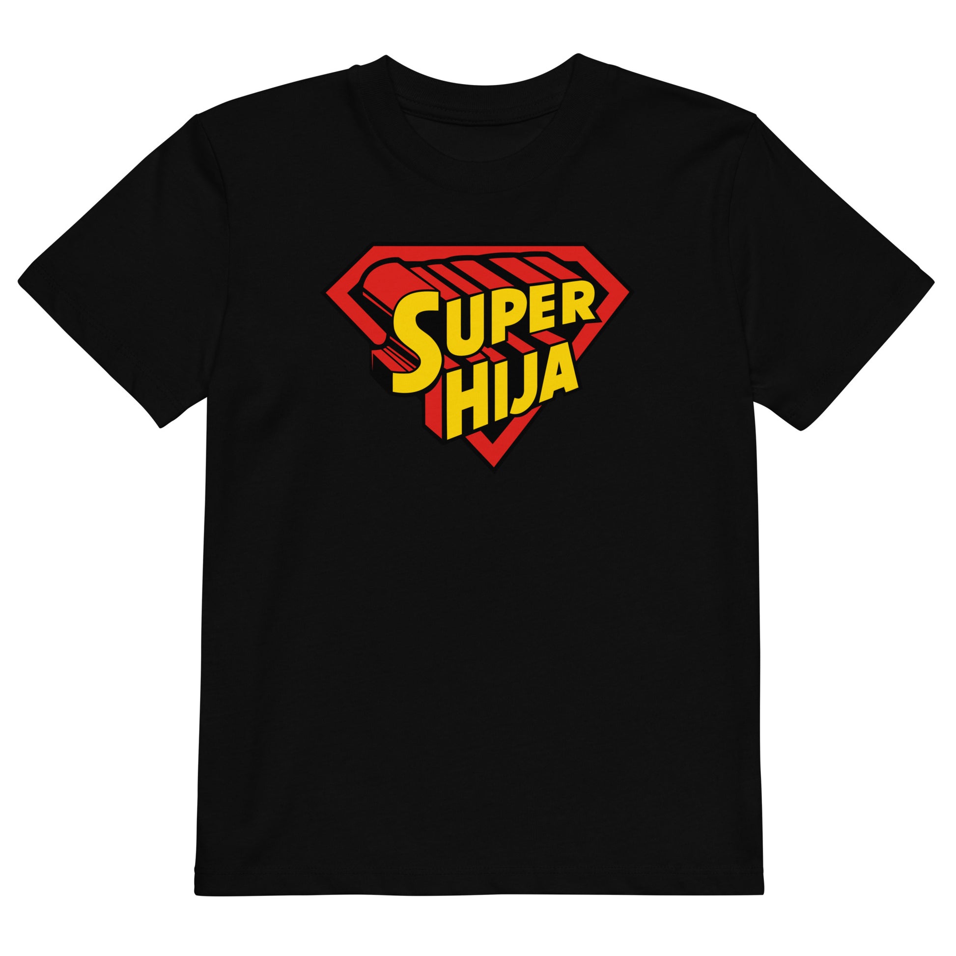 camiseta super hija superman infantil en color negro