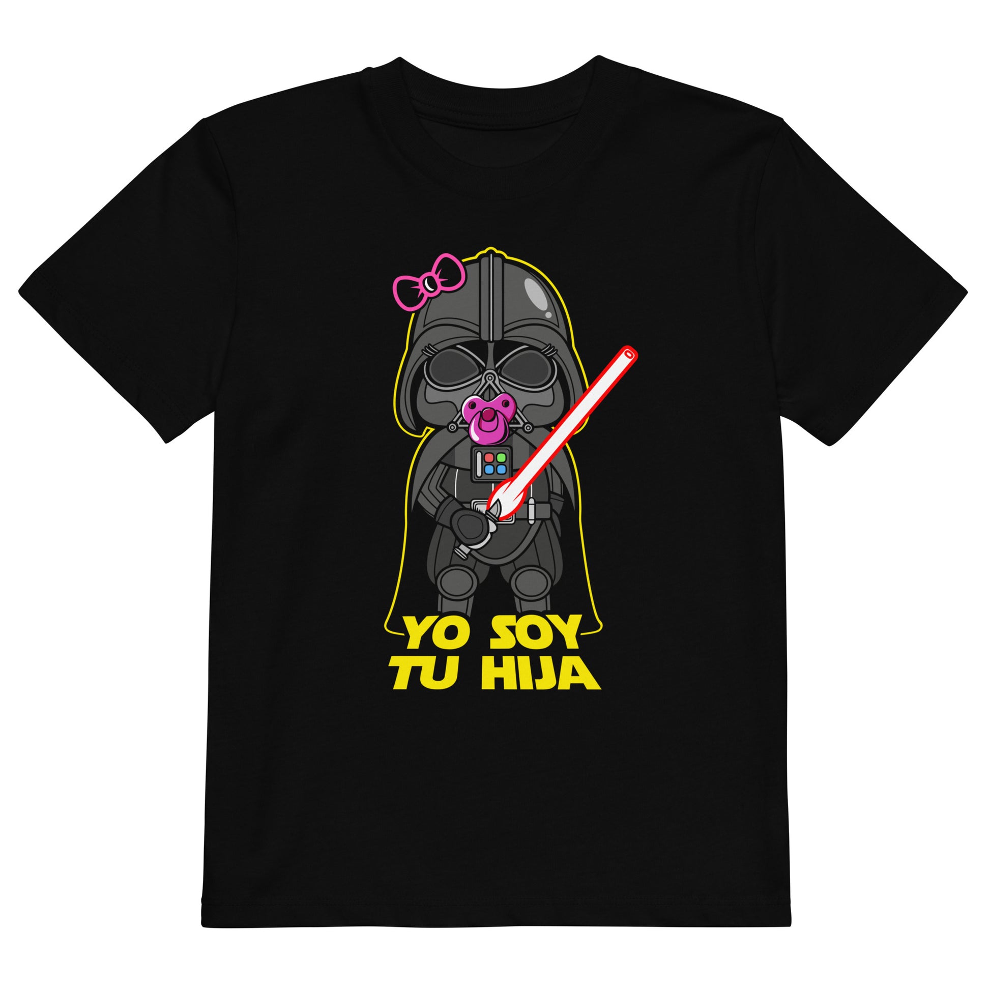 camiseta yo soy tu hija darth vader star wars infantil en color negro