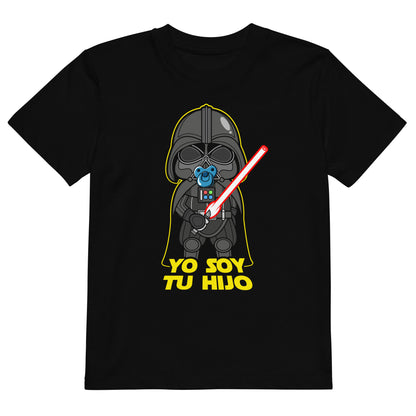 camiseta yo soy tu hijo darth vader star wars infantil en color negro