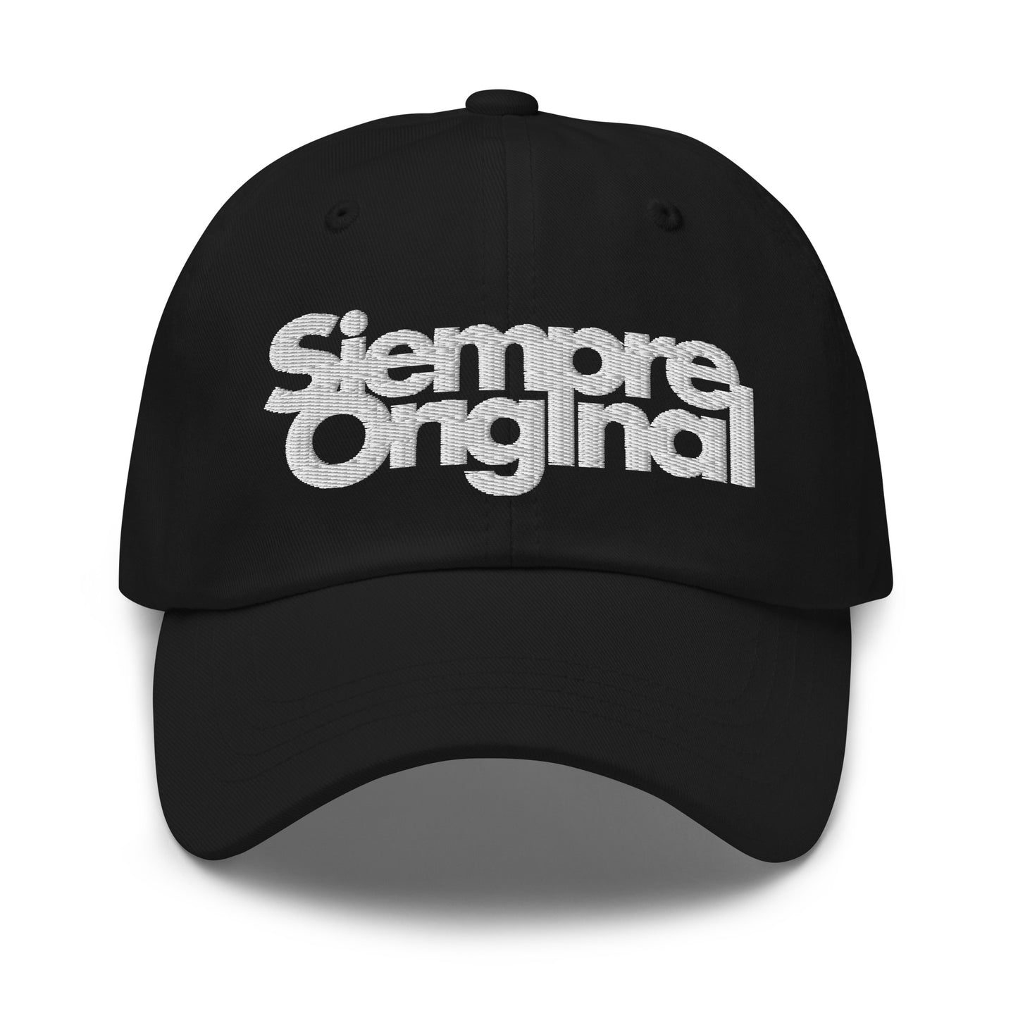 Gorra de Béisbol con logo Siempre Original bordado. Color Negro.