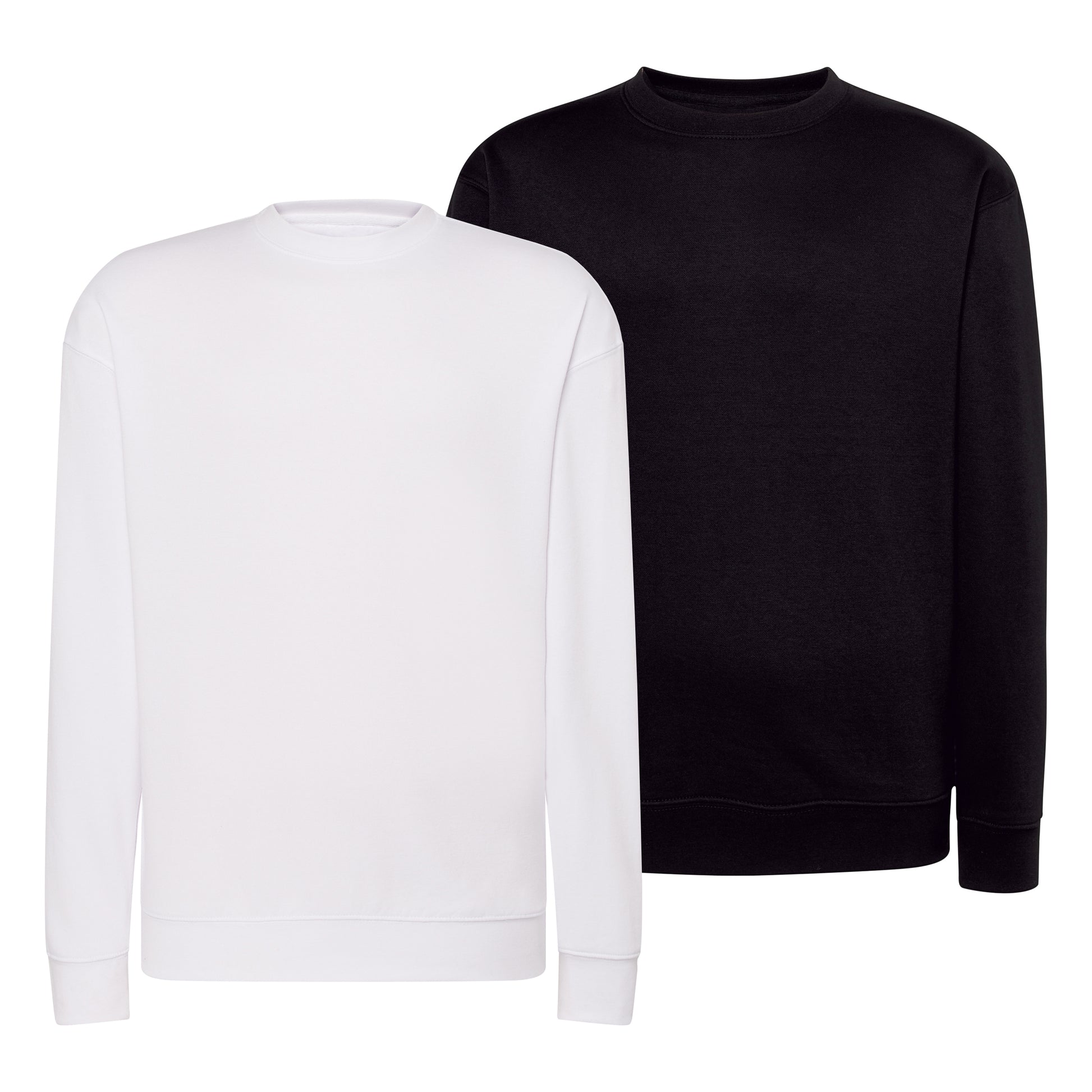 pack de 2 sudaderas basicas en color blanco y negro