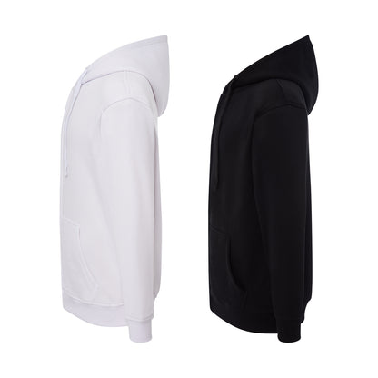 pack de 2 sudaderas con cremallera en color blanco y negro lateral