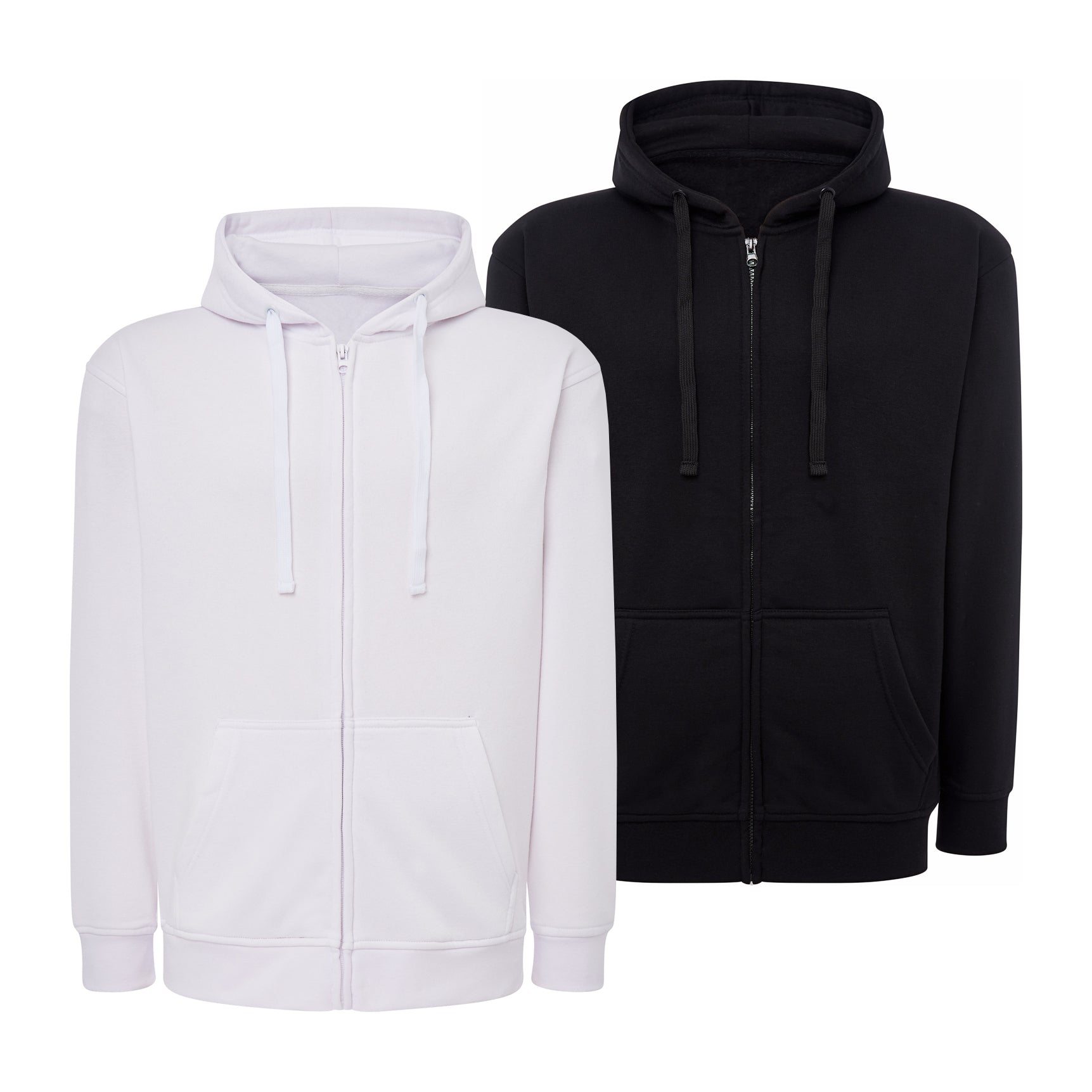 pack de 2 sudaderas con cremallera en color blanco y negro