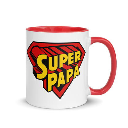 taza super papa superman regalo dia del padre en color rojo