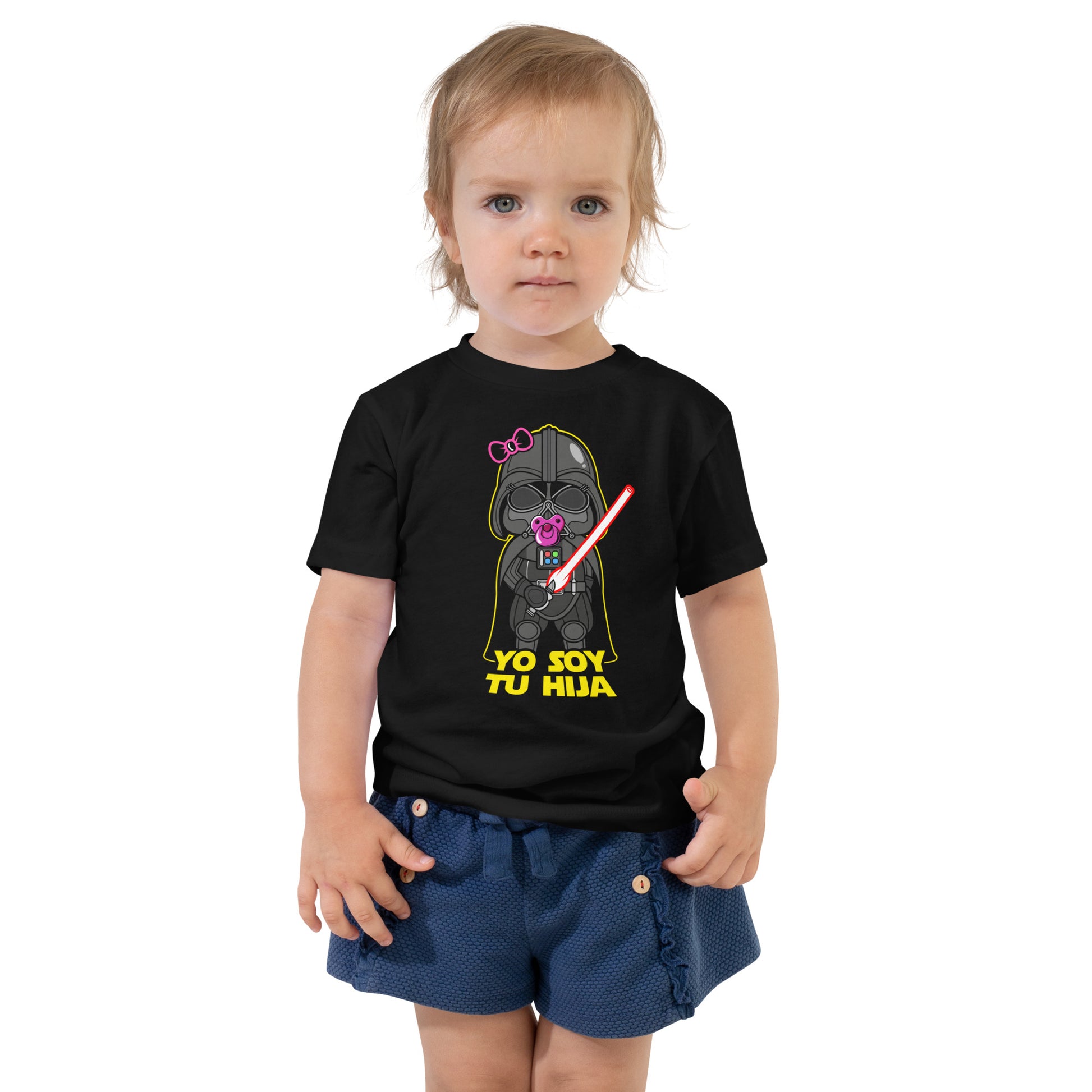 Camiseta de niño Yo Soy Tu Hija con Darth Vader de Star Wars. Color negro.