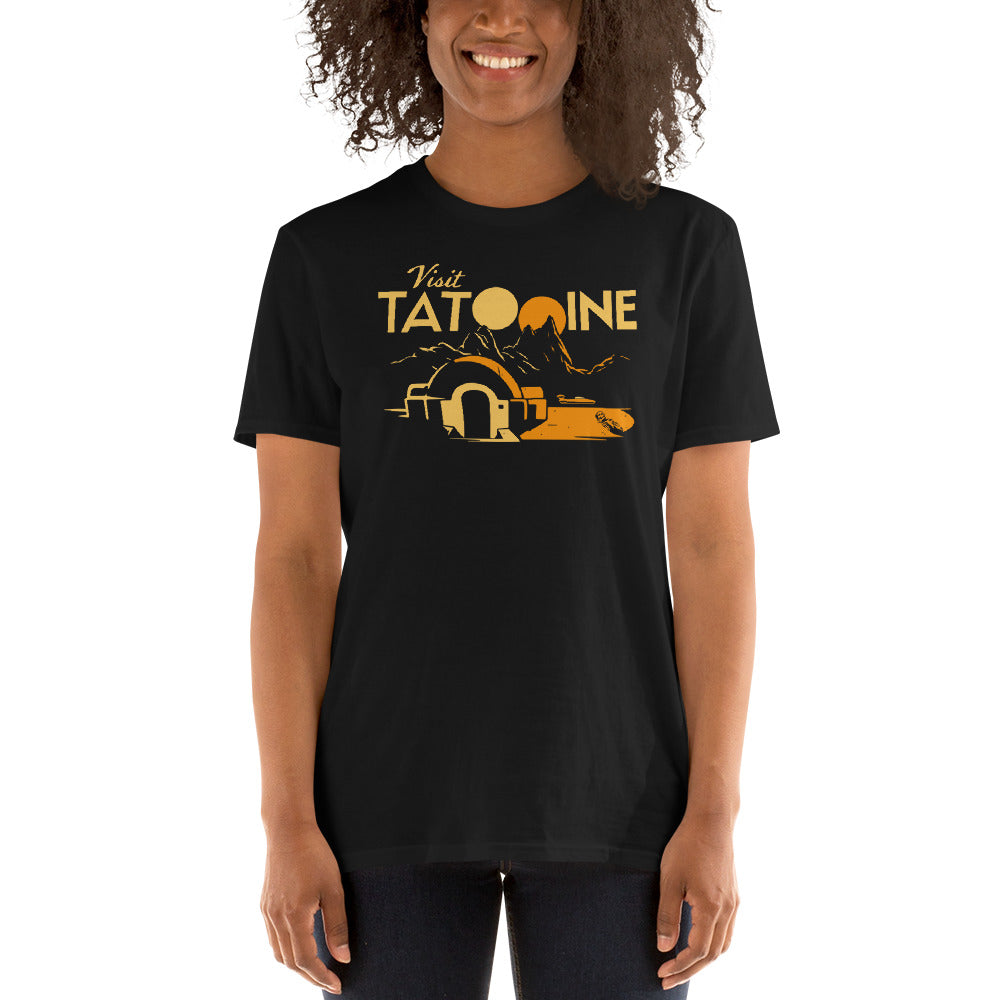 Camiseta Tatooine de Star Wars. Color Negro.