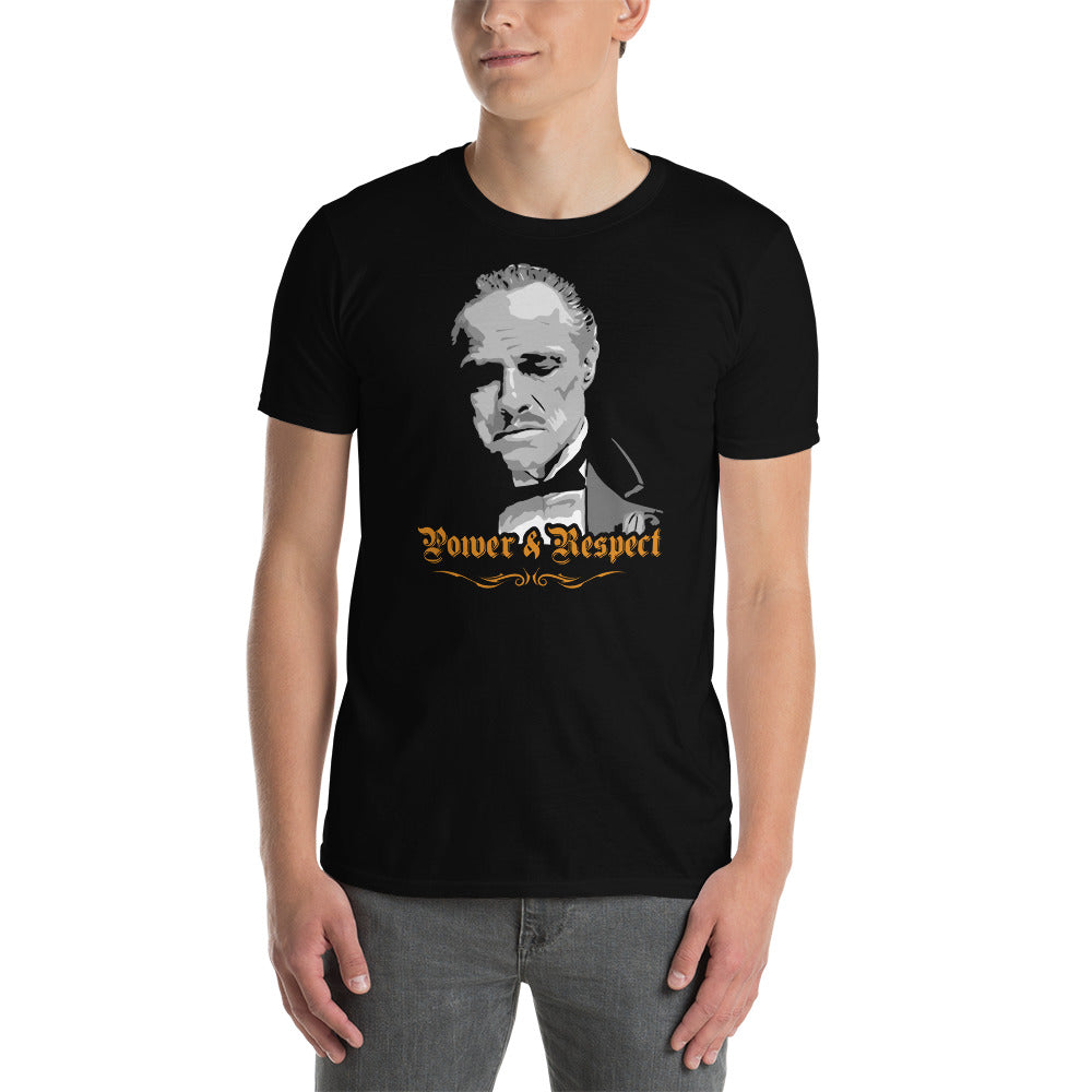 hombre con camiseta el padrino the godfather en color negro