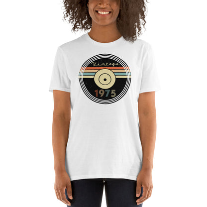 Camiseta 1975 - Vintage - Disco - Cumpleaños