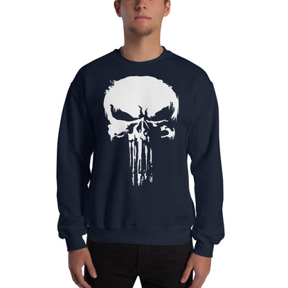 Sudadera Skull de The Punisher. Color Azul Marino.