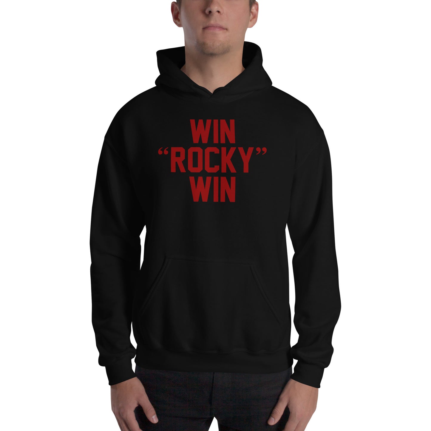 Sudadera con capucha Win Rocky Win de la película Rocky. Color negro.