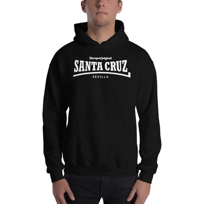 Sudadera con capucha del barrio de Santa Cruz - Sevilla. Color Negro.