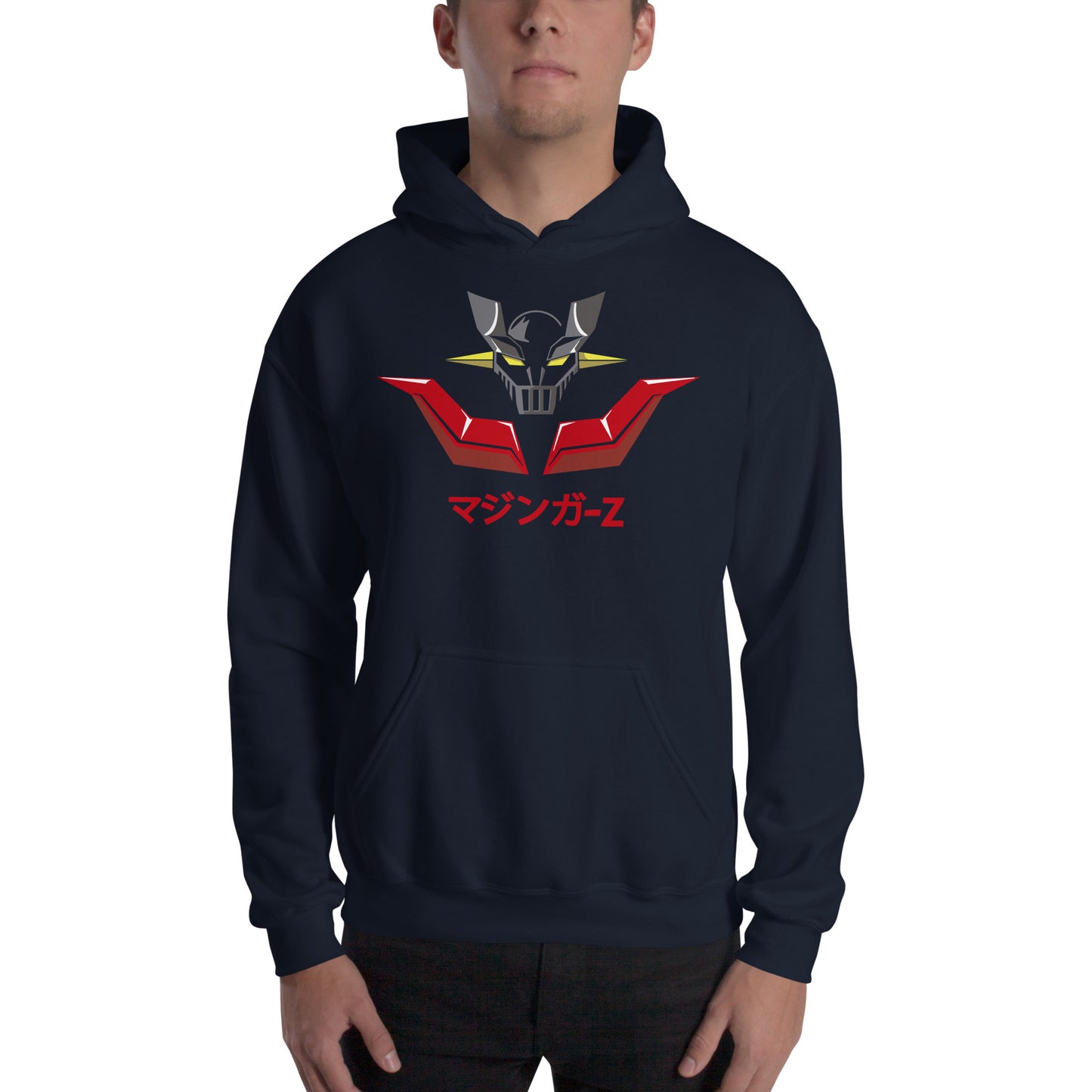 Sudadera con capucha de Mazinger Z. Color Azul Marino.