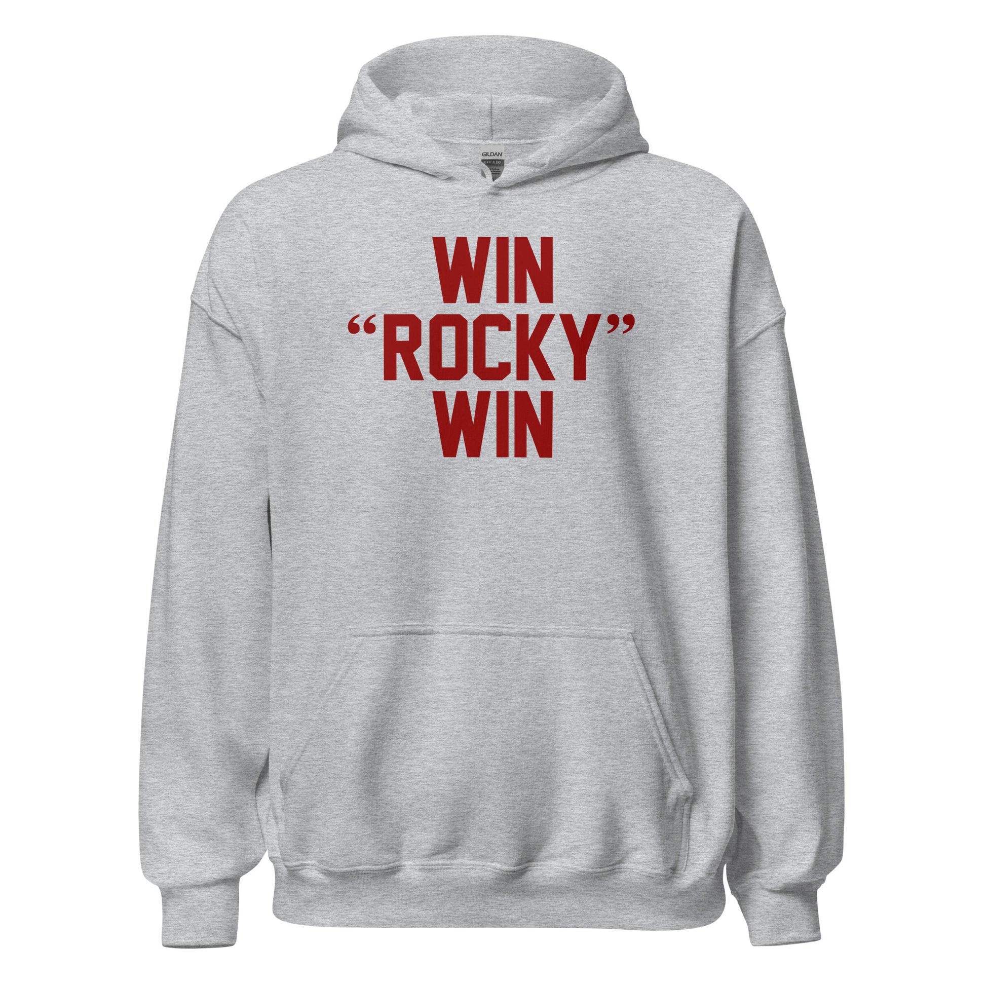 Sudadera con capucha Win Rocky Win de la película Rocky. Color gris.