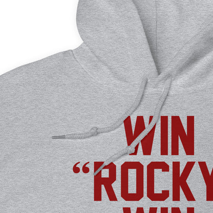 Sudadera con capucha Win Rocky Win de la película Rocky. Color gris.