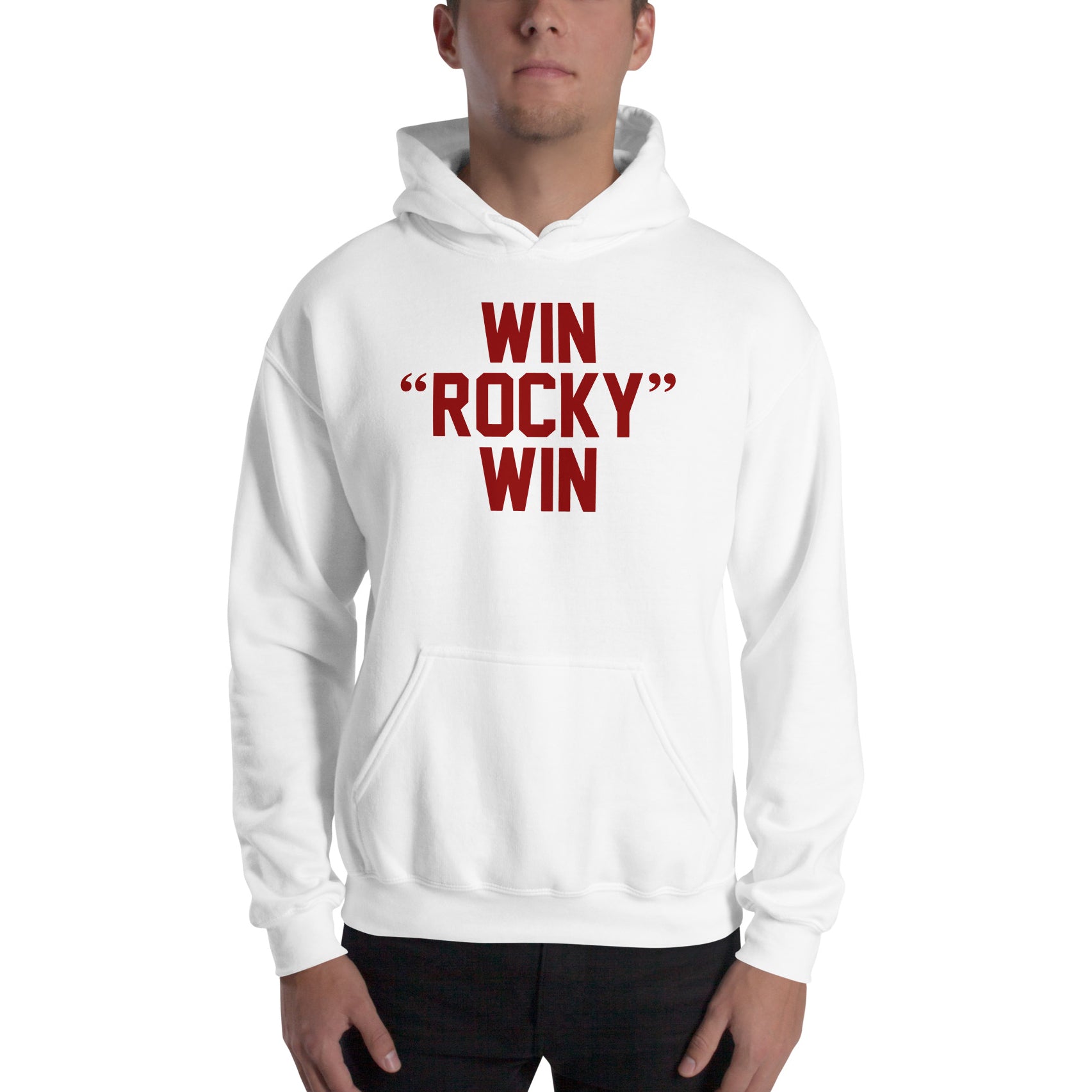 Sudadera con capucha Win Rocky Win de la película Rocky. Color blanco