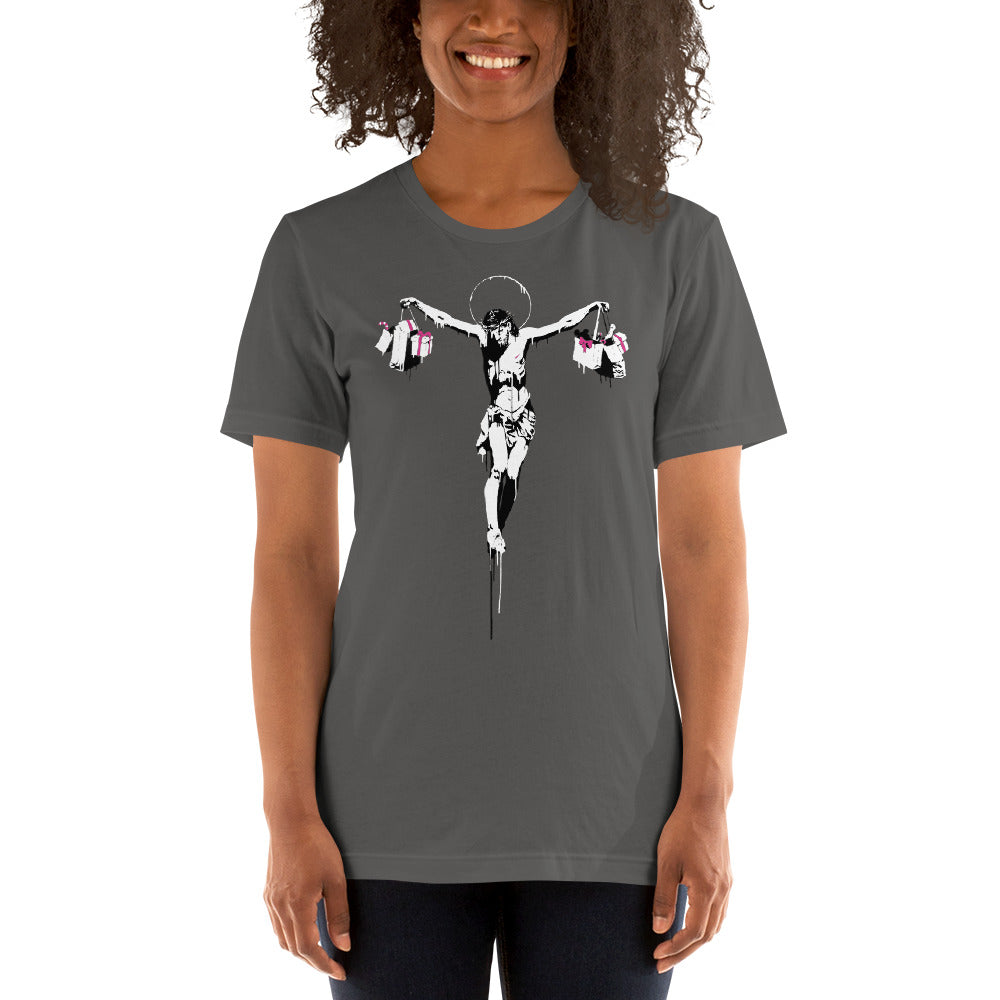 Camiseta Christ With Shopping Bags