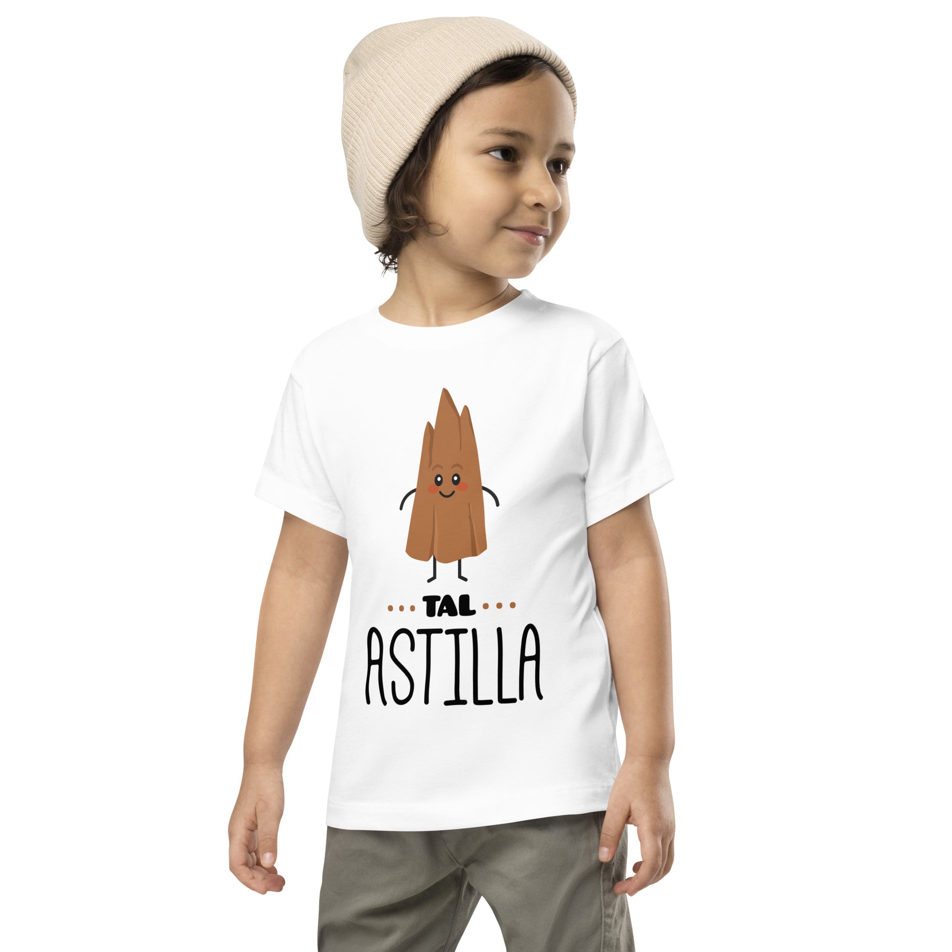 Camiseta de Niño Tal Astilla. Color Blanco.